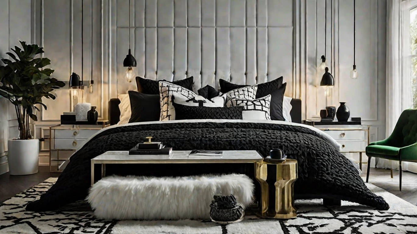 Timeless Charm: Creating a Stunning Black and White Bedroom